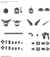 GunPla 30MM OPTION PARTS SET 6 (CUSTOMIZE HEADS A) 1/144 Bandai
