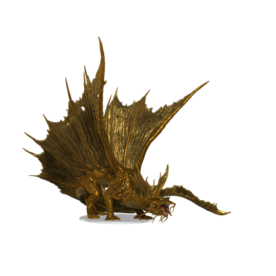 D&D Icons of the Realms: Premiumfigur av Vuxen Gulddrake