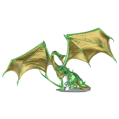 D&D Icons of the Realms: Adult Emerald Dragon Premium Figur WizKids/NECA
