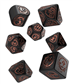 Dragons Modern Dice Set: Obsidian Q-Workshop