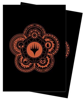 UP - Standard Fickor för Magic: The Gathering Mana 7 färghjul (100 fickor)