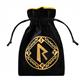 Runic Black & Golden Velour Dice Bag Q-Workshop