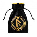 Runic Black & Golden Velour Dice Bag Q-Workshop