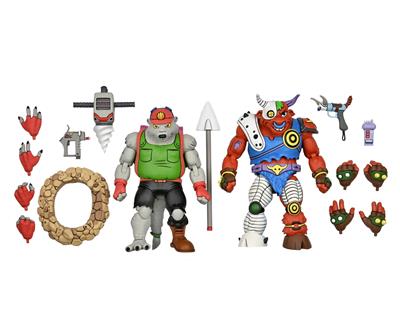 Teenage Mutant Ninja Turtles Actionfigur – Dirtbag och Groundchuck 7” NECA