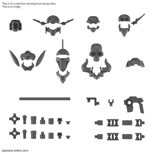 30MM 1/144 Alternativa Delar Set 7 (Anpassa Huvuden B) Bandai