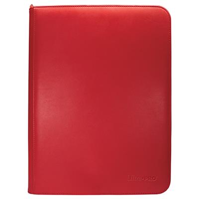 UP - Vivid 9-Pocket Zippered PRO-Binder: Röd Ultra Pro
