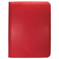 UP - Vivid 9-Pocket Zippered PRO-Binder: Röd Ultra Pro