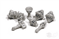 PolyHero Cleric 8 Dice Set Spirited Steel Tabletop Tycoon