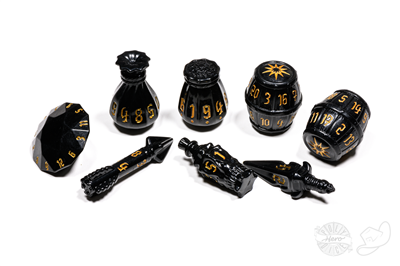 PolyHero Rogue 8 Dice Set Nightshade Tabletop Tycoon