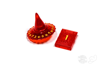 PolyHero Wizard d20 Hat och d2 Spellbook i Dragonfire Tabletop Tycoon