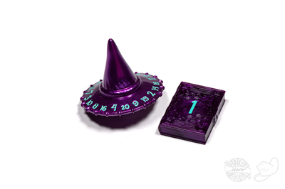 PolyHero Wizard d20 Wizard Hat & d2 Spellbook i Wizardstone Tabletop Tycoon