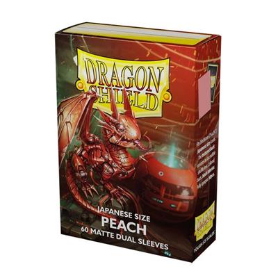 Dragon Shield Japansk Storlek Matt Dubbelskydd - Peach Piip (60 Förpackning) Arcane Tinmen