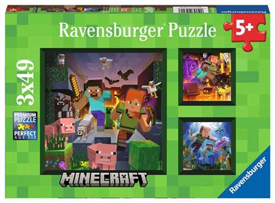 Ravensburger Puzzle Minecraft Biomes 3 x 49 bitar Ravensburger