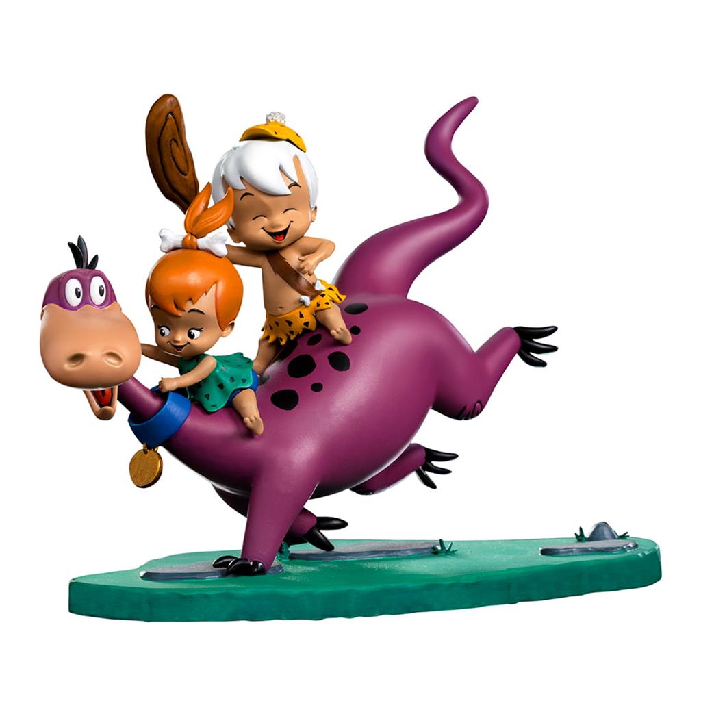 Staty Dino, Pebbles och Bamm-Bamm – The Flintstones – Art Skala 1/10 Iron Studios & MiniCo