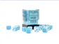 Gemini 12mm D6 Pearl Turquoise-White/Blue Luminary Dice Block (36 Dice) Chessex