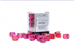 Gemini 12mm d6 Translucent Red-Violet/Guld Tärningar Block (36 tärningar) Chessex