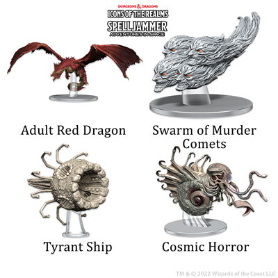 D&D Icons of the Realms: Ship Scale - Threats from the Cosmos WizKids/NECA