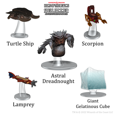 D&D Icons of the Realms: Ship Scale - Attacks from Deep Space WizKids/NECA