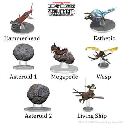 D&D Icons of the Realms: Ship Scale - Asteroid Encounters WizKids/NECA