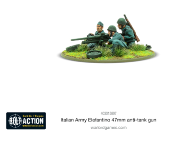 Bolt Action - Italienska Armén Elefantino 47mm Pansarvärnspjäs Warlord Games