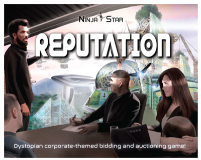 Reputation - Dystopiskt företagsauktioner för 3-5 spelare Ninja Star Games