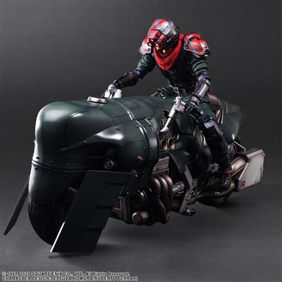 FFVII Remake Pak Actionfigur - Shinra Elite Security Officer & Motorcykel Set Square Enix