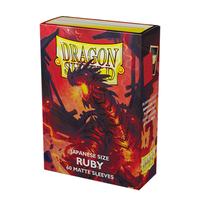 Dragon Shield Små Ärmar - Japansk Matt Ruby 'Geledar' (60 Ärmar) Arcane Tinmen