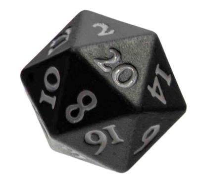 UP - Vivid Heavy Metal Dice: Black Ultra Pro