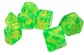 Munchkin Polyhedral Dice (7) Grön/Gul Steve Jackson Games
