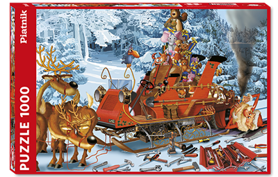 Pussel: Schlittenreparatur (1000 Bitar) Piatnik