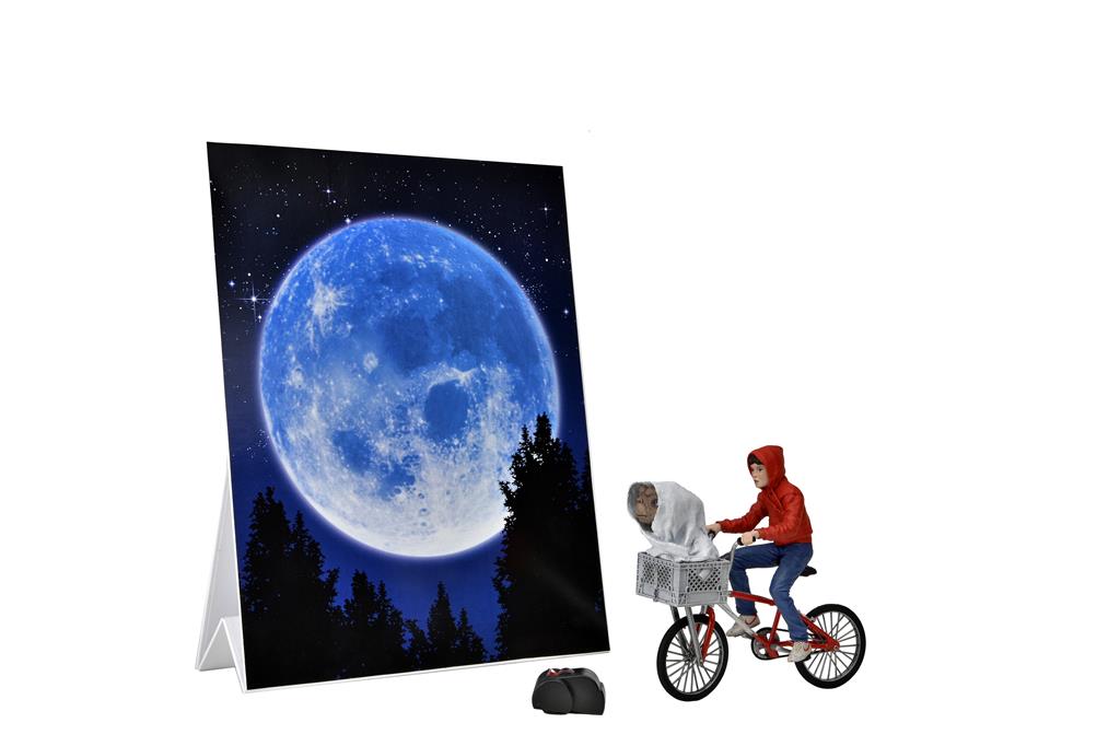 E.T. (40-årsjubileum) – 7” Skala Actionfigur – Elliott & E.T. på Cykel NECA