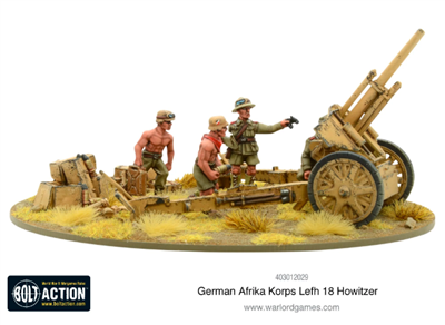 Bolt Action Afrika Korps LeFH 18 10,5cm Medeltung Artilleri Warlord Games