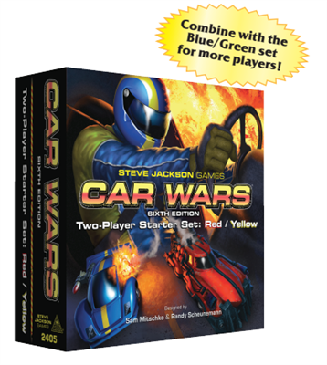 Car Wars 6th Edition Tvåspelars Starter Set Röd/Gul - EN Steve Jackson Games