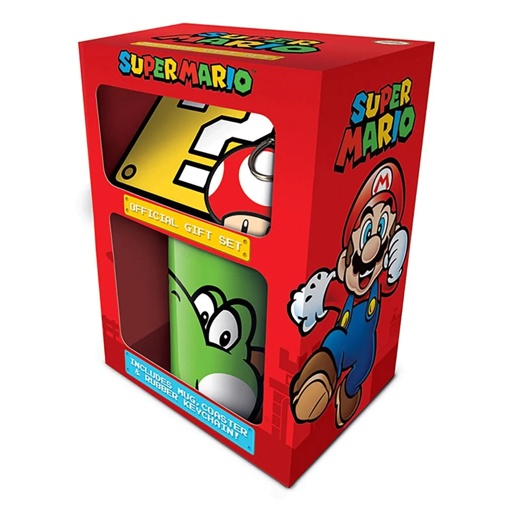 Super Mario Yoshi Mug, Glasunderlägg och Nyckelring Pyramid International