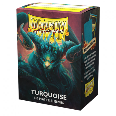 Dragon Shield Standardstorlek Matte Sleeves Turquoise 'Atebeck' (100 Sleeves) Arcane Tinmen