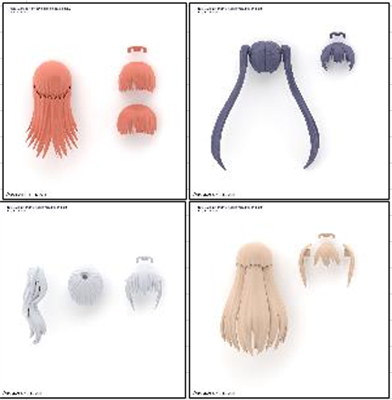 30MS Option Hair Style Parts Vol.7 - Alla 4 Typer Bandai