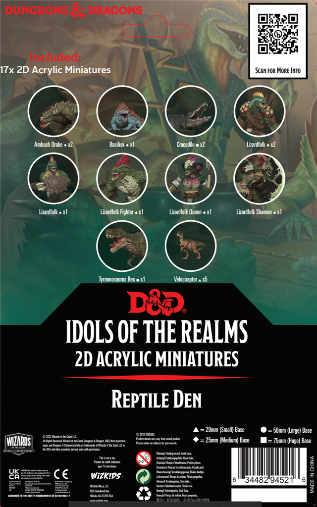 D&D Idols of the Realms: Scales & Tails - Reptile Den - 2D Set