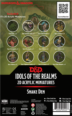D&D Idols of the Realms: Scales & Tails - Snake Den - 2D Set
