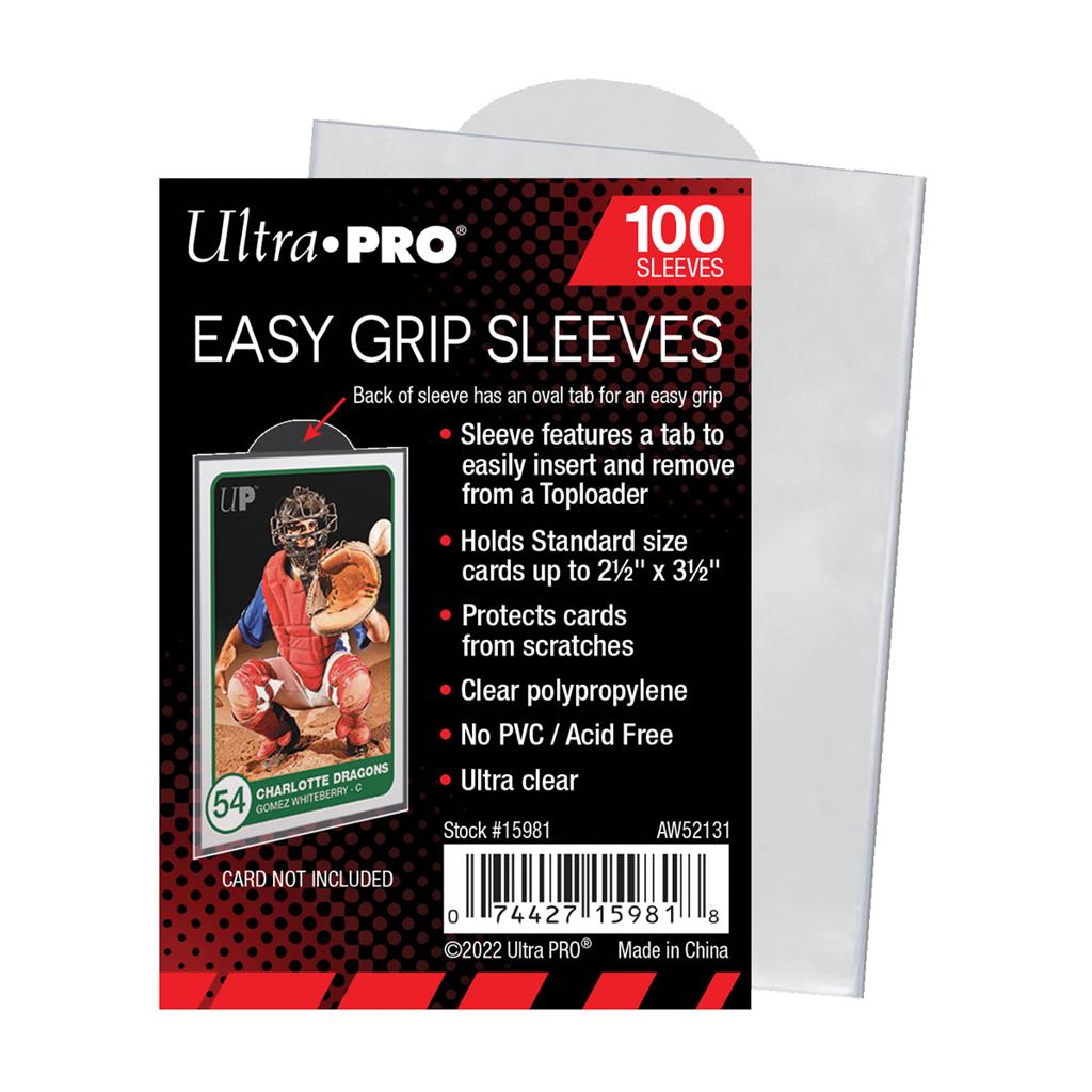 UP - 2-1/2" X 3-1/2" Easy Grip Sleeves (100 Sleeves) Ultra Pro