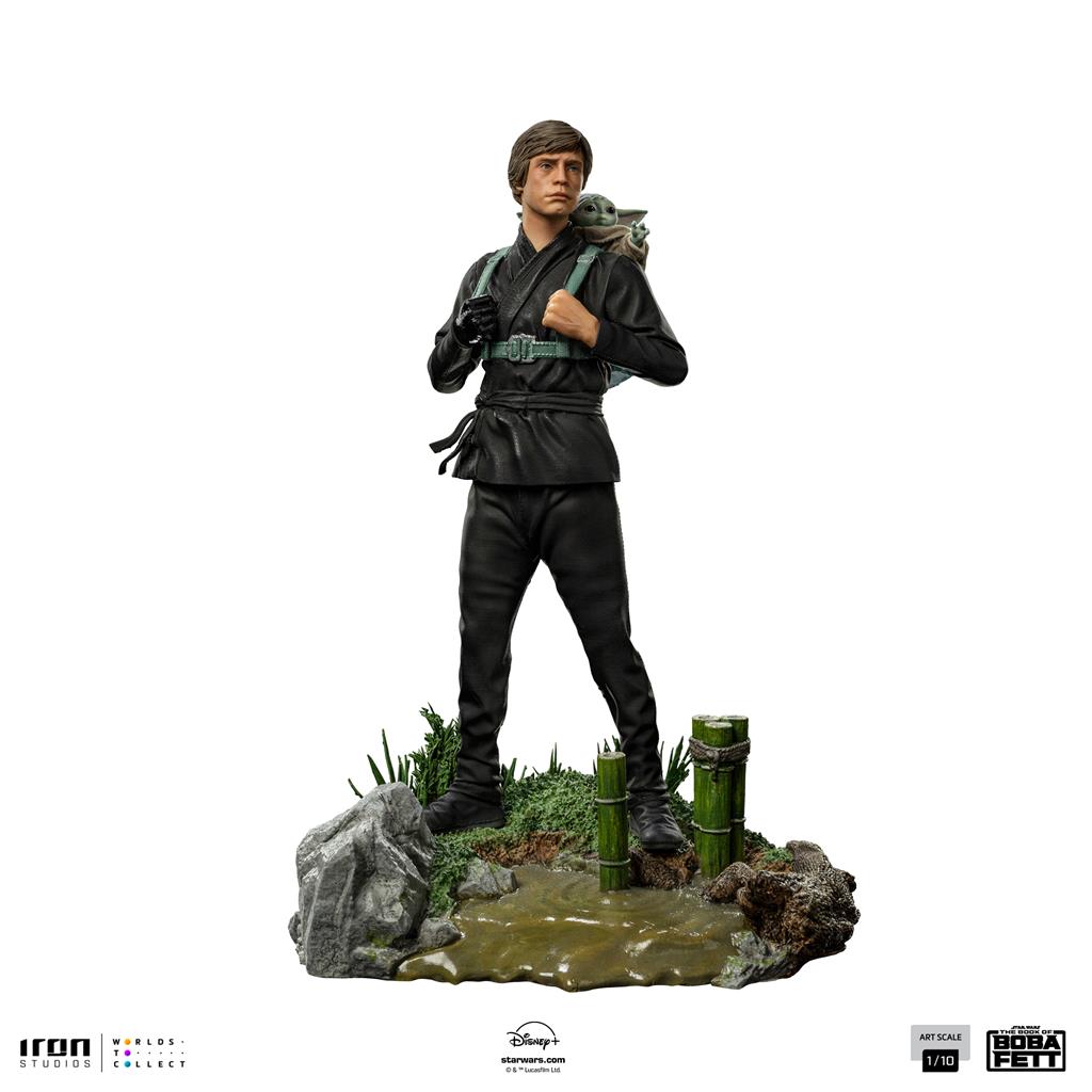 Luke Skywalker och Grogu Träningsstaty - Art Scale 1/10 Iron Studios & MiniCo