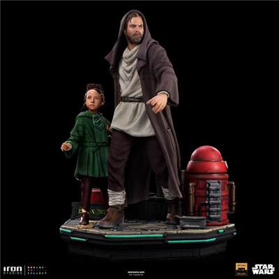 Star Wars - Obi-Wan och Ung Leia Deluxe Art Scale 1/10 Iron Studios & MiniCo