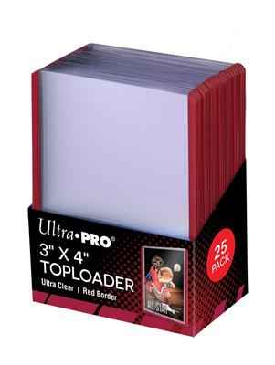UP - Toploader - 3" x 4" Röd Kant (25 Bitar)