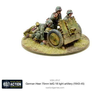 Bolt Action - Tysk Heer 75mm leIG 18 lätt artilleri (1943-45) Warlord Games