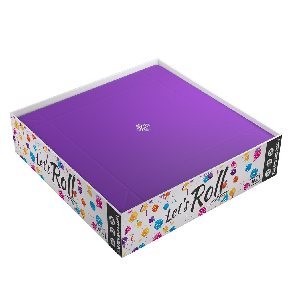 Gamegenic Magnetisk Tärningsbricka Fyrkantig Svart/Lila Gamegenic