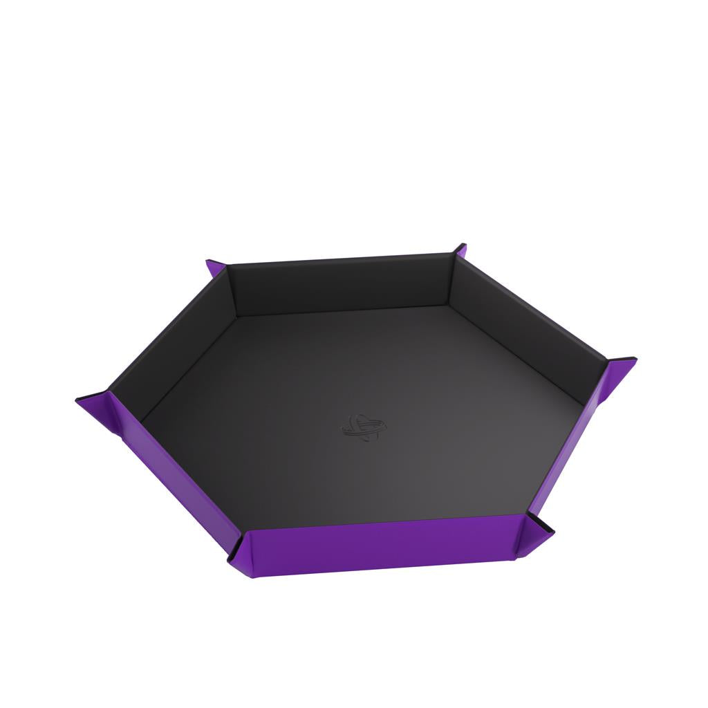 Gamegenic - Magnetisk Tärningsbricka Hexagonal Svart/Lila Gamegenic