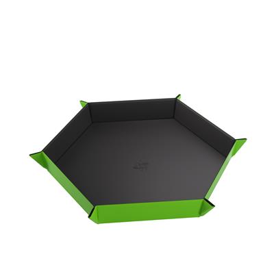 Gamegenic Magnetisk Tärningsbricka Hexagonal Svart/Grön Gamegenic