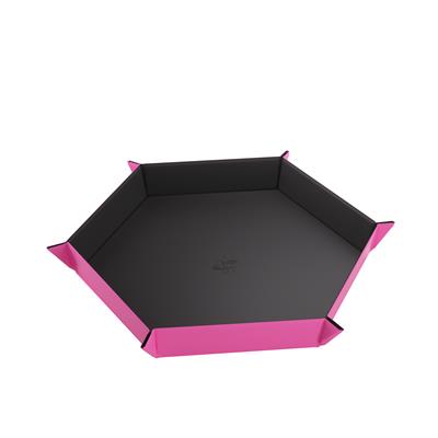 Gamegenic - Magnetisk Tärningsbricka Hexagonal Svart/Rosa Gamegenic