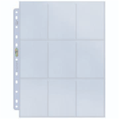 UP - Platinum 9-Pocket Sidor (11 Hål) Display (100 Sidor)