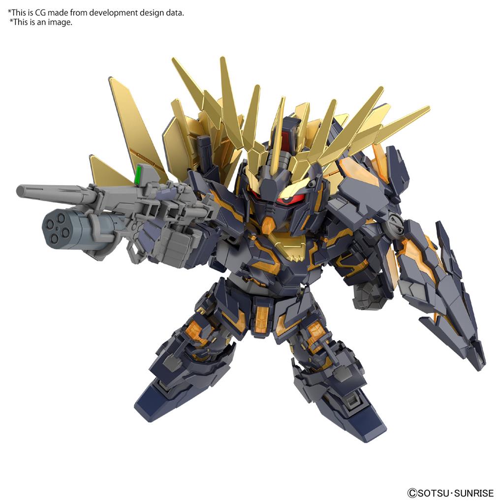 SD Gundam Cross Silhouette Unicorn Gundam 02 Banshee (Destroy Mode) & Banshee Norn Parts Set Bandai