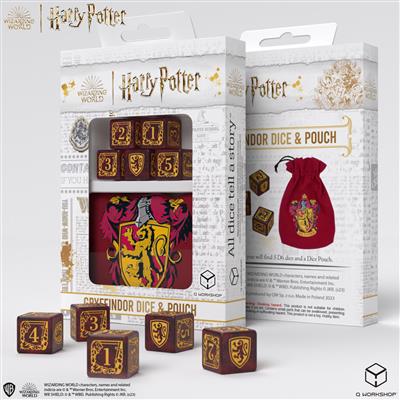 Harry Potter Gryffindor Dice & Pouch Set Q-Workshop